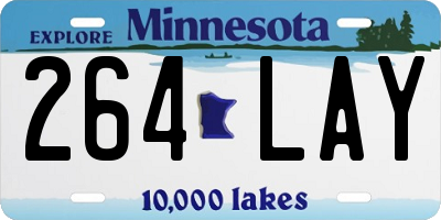 MN license plate 264LAY