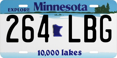 MN license plate 264LBG