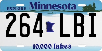 MN license plate 264LBI