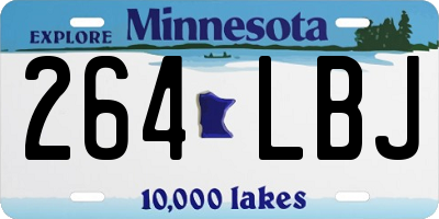 MN license plate 264LBJ