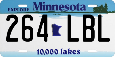 MN license plate 264LBL