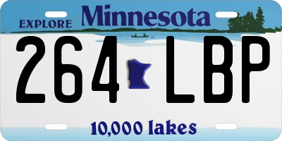 MN license plate 264LBP
