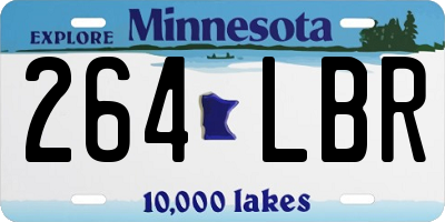 MN license plate 264LBR