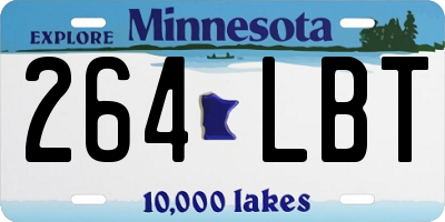 MN license plate 264LBT