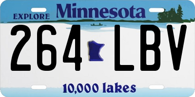 MN license plate 264LBV