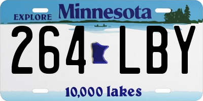MN license plate 264LBY