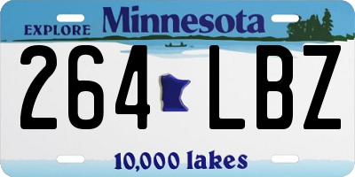 MN license plate 264LBZ