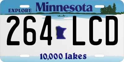 MN license plate 264LCD