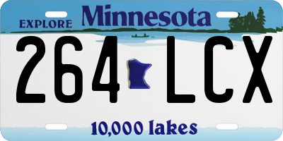 MN license plate 264LCX