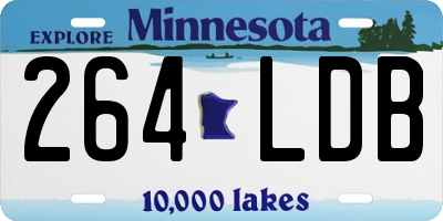 MN license plate 264LDB
