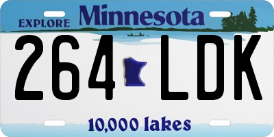 MN license plate 264LDK