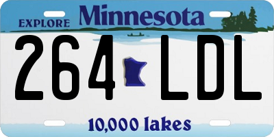 MN license plate 264LDL
