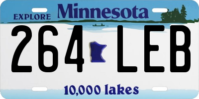 MN license plate 264LEB