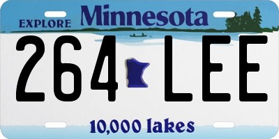 MN license plate 264LEE