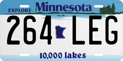 MN license plate 264LEG