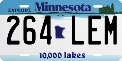 MN license plate 264LEM