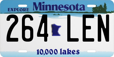 MN license plate 264LEN