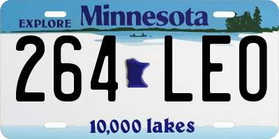 MN license plate 264LEO