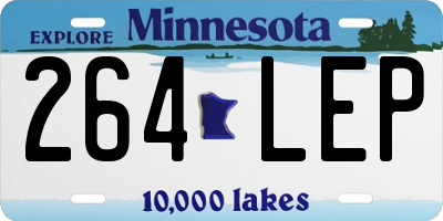 MN license plate 264LEP