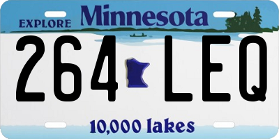 MN license plate 264LEQ