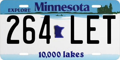 MN license plate 264LET
