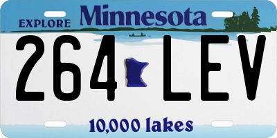 MN license plate 264LEV