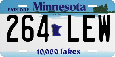 MN license plate 264LEW