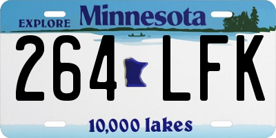 MN license plate 264LFK