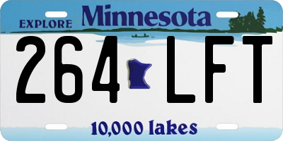 MN license plate 264LFT