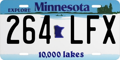 MN license plate 264LFX