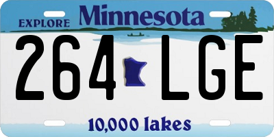 MN license plate 264LGE