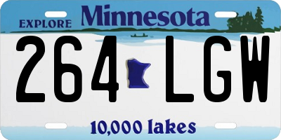 MN license plate 264LGW