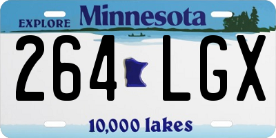 MN license plate 264LGX