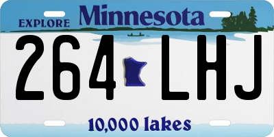 MN license plate 264LHJ