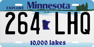 MN license plate 264LHQ