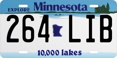 MN license plate 264LIB
