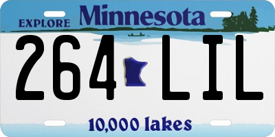 MN license plate 264LIL