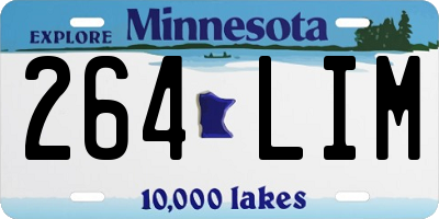 MN license plate 264LIM