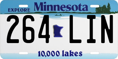 MN license plate 264LIN