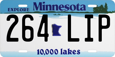 MN license plate 264LIP