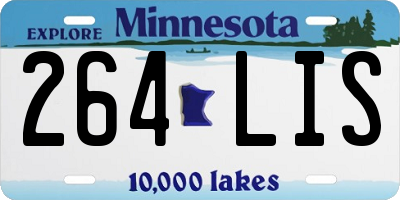MN license plate 264LIS