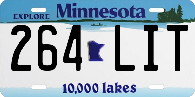 MN license plate 264LIT