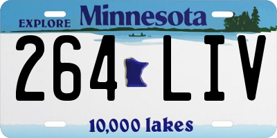 MN license plate 264LIV