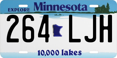 MN license plate 264LJH
