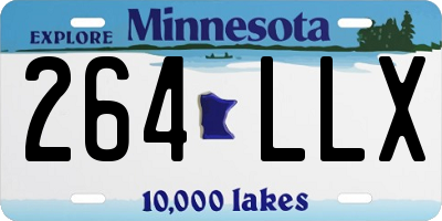 MN license plate 264LLX