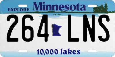 MN license plate 264LNS