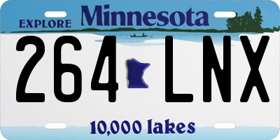 MN license plate 264LNX