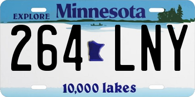 MN license plate 264LNY