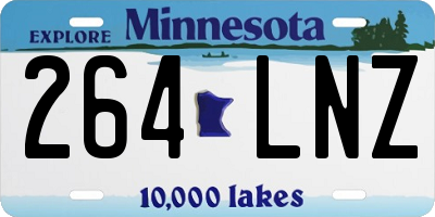 MN license plate 264LNZ