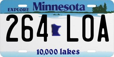 MN license plate 264LOA